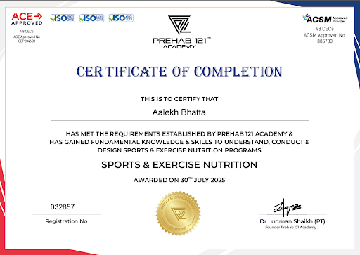 Sports & Exercise Nutrition Certificate
