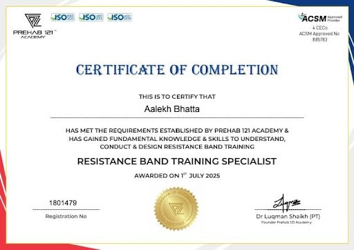 Resistance Band Specialist Certificate